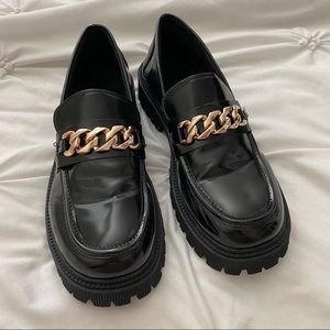 chunky platform loafers